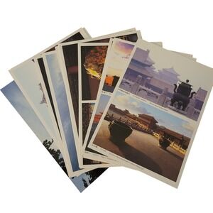 12 Vintage China Postcard Set Forbidden City Temple Scenic Views Collectible NEW